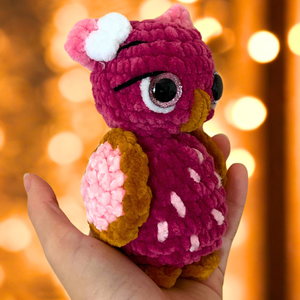 Horgolt rózsaszín bagoly plüss gyerekeknek - játék & sport - plüssállat & játékfigura - bagoly - Meska.hu