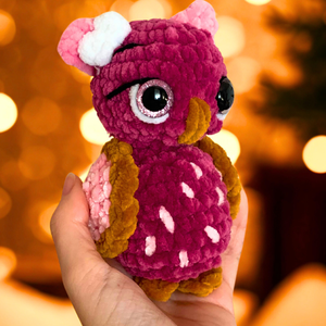 Horgolt rózsaszín bagoly plüss gyerekeknek - játék & sport - plüssállat & játékfigura - bagoly - Meska.hu