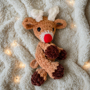 Horgolt karácsonyi rénszarvas alvóka gyerekeknek - Meska.hu
