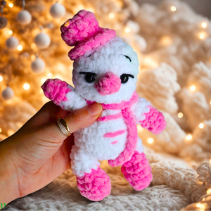 Horgolt karácsonyi kalapos hóember plüss gyerekeknek - Meska.hu