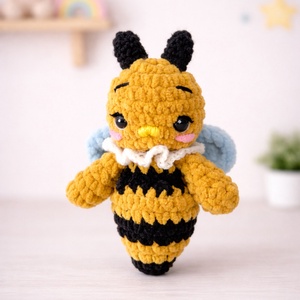 Horgolt méhecske plüss gyerekeknek, Játék & Sport, Plüssállat & Játékfigura, Plüss mesefigurák, Horgolás, MESKA