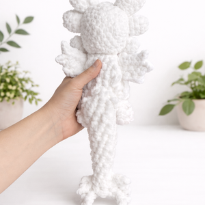 Horgolt Fényfúria (Light Fury) inspirálta sárkány plüss - játék & sport - plüssállat & játékfigura - plüss sárkány - Meska.hu