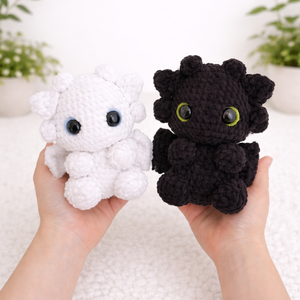 Horgolt színes sárkány plüssök  - Meska.hu