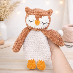 Horgolt bagoly alvóka plüss, Játék & Sport, Plüssállat & Játékfigura, Bagoly, Horgolás, MESKA