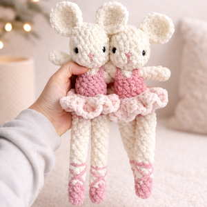 Horgolt balerina egér plüss, Játék & Sport, Plüssállat & Játékfigura, Egér, Horgolás, MESKA