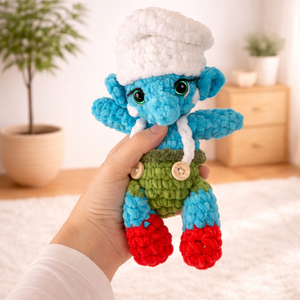 Horgolt hupikék törpikék plüss , Játék & Sport, Plüssállat & Játékfigura, Plüss mesefigurák, Horgolás, MESKA