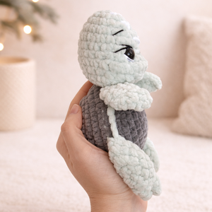 Horgolt aranyos baba teknős plüss - játék & sport - plüssállat & játékfigura - teknős - Meska.hu