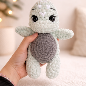 Horgolt aranyos baba teknős plüss - játék & sport - plüssállat & játékfigura - teknős - Meska.hu