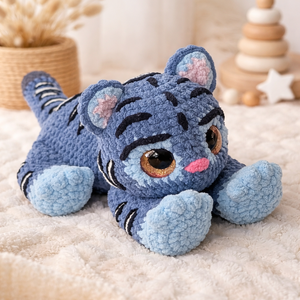 Horgolt Derpy tigris inspirálta plüss, Játék & Sport, Plüssállat & Játékfigura, Plüss mesefigurák, Horgolás, Hímzés, MESKA