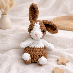 Horgolt nyuszi alvóka plüssök  - baba - mama - baba játékok - szundikendő, alvóka - Meska.hu