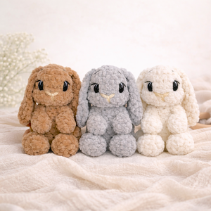 Horgolt aranyos nyuszi alvókák gyerekeknek - Meska.hu