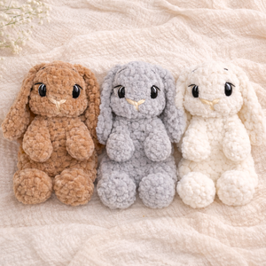 Horgolt aranyos nyuszi alvókák gyerekeknek - játék & sport - plüssállat & játékfigura - nyuszi - Meska.hu