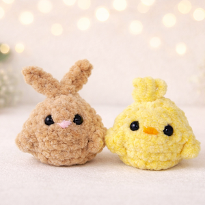 Horgolt húsvéti plüss díszek - nyuszi és csibe - Meska.hu