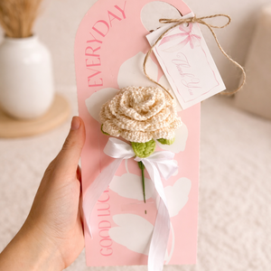 Horgolt Örök rózsa díszcsomagolásban - otthon & életmód - virágdekoráció - virágok - szálas virág - Meska.hu