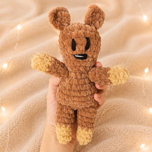 Horgolt Mr Bean Teddy maci plüss - Meska.hu