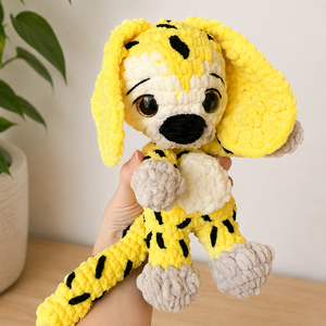 Horgolt Marsupilami inspirálta plüss gyerekeknek - játék & sport - plüssállat & játékfigura - plüss mesefigurák - Meska.hu