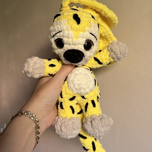 Horgolt Marsupilami inspirálta plüss gyerekeknek - játék & sport - plüssállat & játékfigura - plüss mesefigurák - Meska.hu