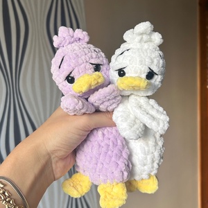 Horgolt kacsa alvókák több színben - baba - mama - baba játékok - szundikendő, alvóka - Meska.hu