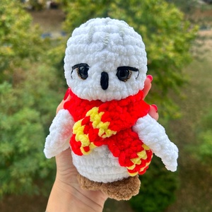 Horgolt Harry Potter Hedwig hóbagoly inspirálta plüss sállal  - Meska.hu