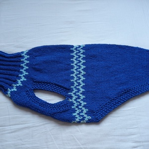 kötött kék kutyapulcsi - otthon & életmód - kisállatoknak - kutyáknak - kutya ruházat - Meska.hu