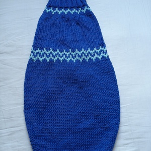 kötött kék kutyapulcsi - otthon & életmód - kisállatoknak - kutyáknak - kutya ruházat - Meska.hu