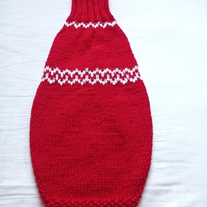 kötött piros kutyapulcsi - otthon & életmód - kisállatoknak - kutyáknak - kutya ruházat - Meska.hu