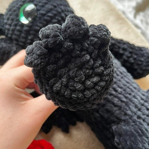 Horgolt fogatlan sárkány - játék & sport - plüssállat & játékfigura - plüss sárkány - Meska.hu