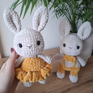 Szerelmes nyuszipár horgolásminta - diy (csináld magad) - szabásminta, útmutató - horgolási minta - Meska.hu