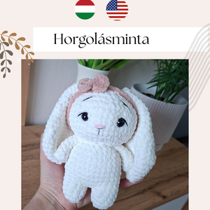 Hosszúfülű nyuszi horgolásminta - Meska.hu
