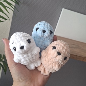 Horgolt mini fóka - játék & sport - plüssállat & játékfigura - más figura - Meska.hu