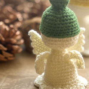 Horgolt angyalka, Karácsony, Karácsonyi ajándékozás, Karácsonyi ajándékcsomagolás, Horgolás, MESKA