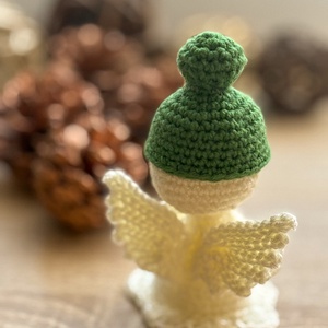 Horgolt angyalka - karácsony - karácsonyi ajándékozás - karácsonyi ajándékcsomagolás - Meska.hu