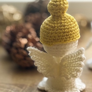 Horgolt angyalka, Karácsony, Karácsonyi lakásdekoráció, Karácsonyi manók, figurák, Horgolás, MESKA