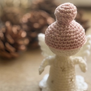 Angyalka színes sapkával - karácsony - karácsonyi ajándékozás - karácsonyi ajándékcsomagolás - Meska.hu