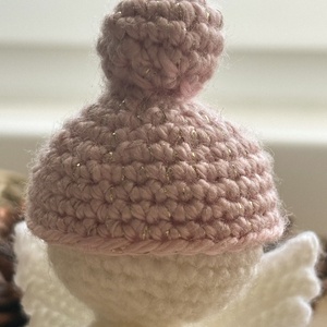 Angyalka színes sapkával - karácsony - karácsonyi ajándékozás - karácsonyi ajándékcsomagolás - Meska.hu