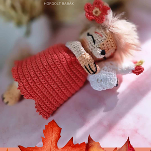 Horgolt baba, horgolás, amigurumi, róka, kézműves játék - játék & sport - baba & babaház - baba - Meska.hu