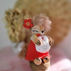 Horgolt baba, horgolás, amigurumi, róka, kézműves játék - játék & sport - baba & babaház - baba - Meska.hu