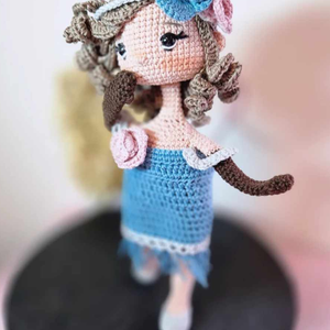 Horgolt baba, horgolás, amigurumi, táncos baba, kézműves baba,  - játék & sport - baba & babaház - baba - Meska.hu