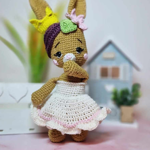 Horgolt baba, horgolás, amigurumi, húsvéti, kézműves, egyedi, baba, nyuszi, Játék & Sport, Baba & babaház, Baba, Horgolás, MESKA