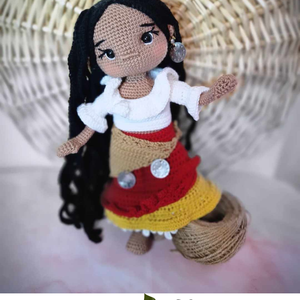 Horgolt baba, horgolás, amigurumi, roma lány baba - játék & sport - plüssállat & játékfigura - ember - Meska.hu