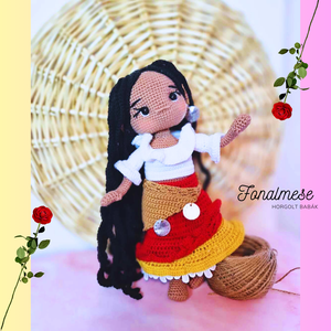 Horgolt baba, horgolás, amigurumi, roma lány baba - játék & sport - plüssállat & játékfigura - ember - Meska.hu