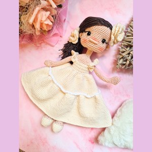 Horgolt baba, horgolás, amigurumi, esküvői baba, menyasszonyi baba - esküvő - emlék & ajándék - nászajándék - ceremónia szett - Meska.hu