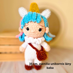 Horgolt baba, horgolás, amigurumi, zsenilia baba, unikornis baba, Játék & Sport, Baba & babaház, Baba, Horgolás, MESKA