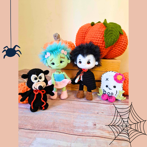 Horgolt baba, horgolás, amigurumi, Halloween, baba szett. Csokit vagy csalunk! - Meska.hu
