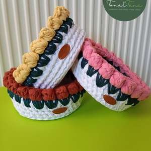 virágos tároló kosár, kaspó - otthon & életmód - tárolás & rendszerezés - tárolókosár - Meska.hu