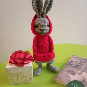 vagány nyuszi kapucnis pulcsiban - játék & sport - plüssállat & játékfigura - nyuszi - Meska.hu