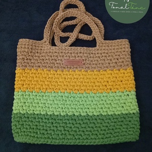 Szines horgolt táska - táska & tok - kézitáska & válltáska - válltáska - Meska.hu