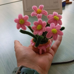 mini virág kaspóban - otthon & életmód - virágdekoráció - virágdíszek - asztali virágdísz - Meska.hu