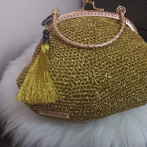 Aranyhajnali Clutch-10%Kedvezm�ny, Táska & Tok, Kézitáska & válltáska, Alkalmi táska, Horgolás, MESKA