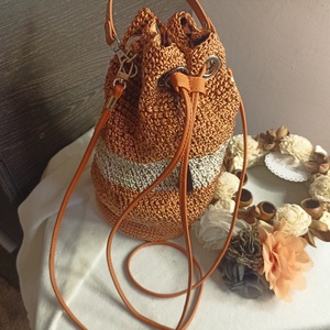 Borostyánfonat � Horgolt női táska mindennapokra - táska & tok - kézitáska & válltáska - alkalmi táska - Meska.hu